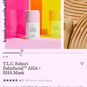 Drunk Elephant T.L.C. Sukari Babyfacial AHA + BHA Mask - Pink & White Jar